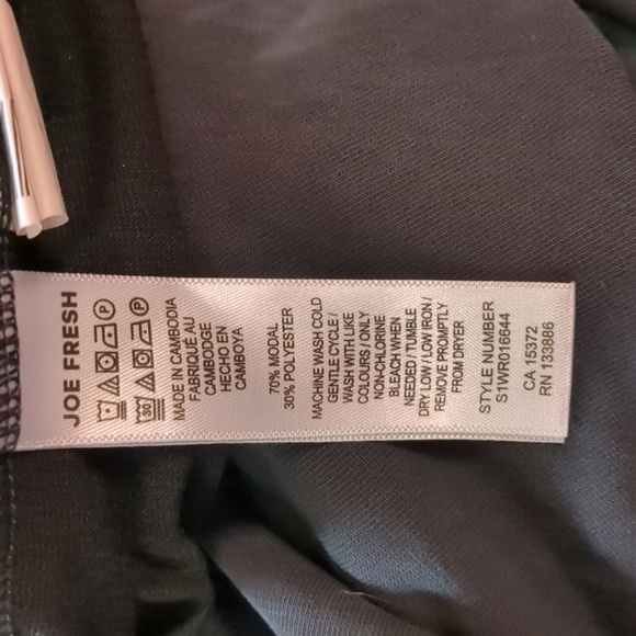 JOE FRESH* Size S elastic waist cap sleeve loop/button close 2pkt jumpsuit slate - Picture 8 of 8